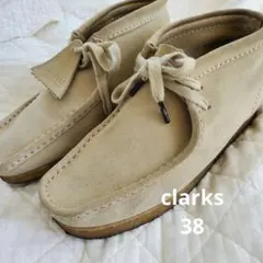 clarks wallabee 変え紐あり クラークス ワラビー 38