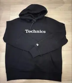【美品】ZARA Technics 裏起毛 コラボパーカー L 黒 人気廃盤品