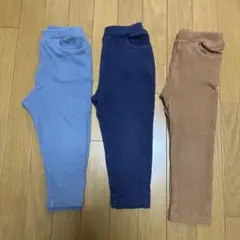 フタフタ　デイリーラインパンツ100cm 3枚セット