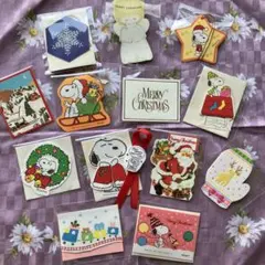 スヌーピー他　サンリオ　Xmas　miniメッセージカード　新品未使用　現状渡し
