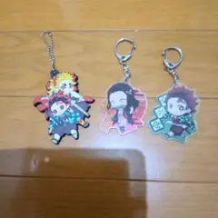 鬼滅の刃 アクリルキーホルダー&ラバーキーホルダー 3種セット