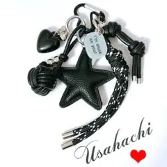 じゃらじゃらキーホルダー　バッグチャーム　キーチャーム　パラコード　星　97C