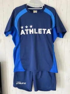 ATHLETA アスレタ サッカーウェア上下セットＳサイズ　ネイビー/ブルー
