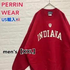 ●F746【US輸入】 インディアナ大学 スウェットシャツ レッド系 【XXL】