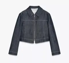 ZARA コントラストステッチ入りショートジャケット　デニムジャケット