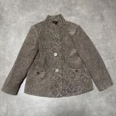 90s vintage ボアジャケット スタンドカラー モカブラウン