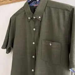 BEAMS HEART 半袖ボタンダウンシャツ オリーブ Mのサムネイル