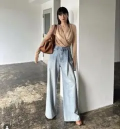 【CLANE×広瀬すず】希少Lサイズ コラボレーション デニムパンツ サイズ2のサムネイル