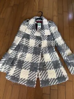 べーセッツ　チェック柄ダブルブレストコート