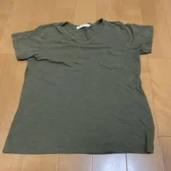 Chocol raffine Mサイズ オリーブ VネックTシャツ