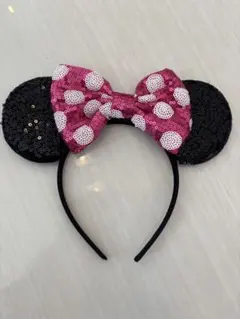 ミニー　カチューシャ　スパンコール