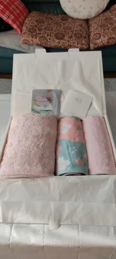 新品 今治 伊織 バスタオル・タオル3点セット ピンク 花柄