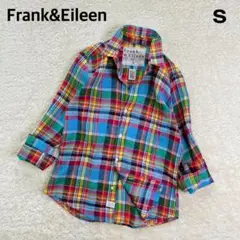 美品Frank＆EileenフランクアンドアイリーンマルチカラーリネンシャツS