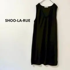 【シューラルー】M Vネック ノースリーブ ロングワンピース　ブラック