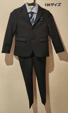 キッズ　フォーマルスーツセット 長袖長ズボン 濃紺 入学式 式典 120サイズ