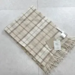 【未使用】NATURAL BASIC 近年モデル カシミヤマフラー チェック