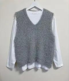 新品★Ciaopanic チャオパニック☆ミックスフェザーニットベスト