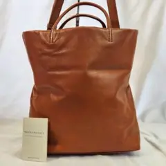 マザーハウス ショルダーバッグ 2way ロゴプレート a4可 レザー ブラウン