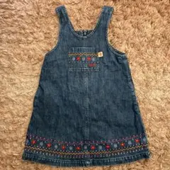 デニム ジャンパースカート　スカート　ミキハウス　MIKIHOUSE 100cm