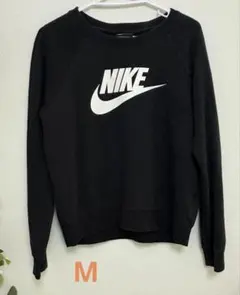NIKE スウェット トレーナー レディース　Mサイズ ブラック ビッグロゴ
