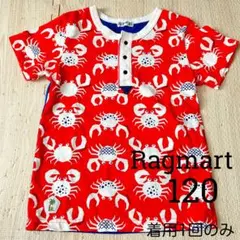 Ragmart ラグマート　カニ柄半袖Tシャツ　120サイズのサムネイル