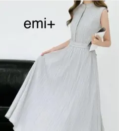 emi+ノースリーブ ロングワンピース グレー