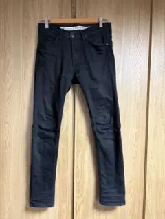 number nine Lee ブラック スキニーデニム パンツのサムネイル