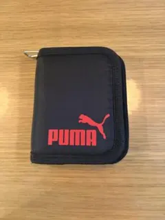 PUMA キッズ 財布 二つ折り ブラック レッド　プーマ
