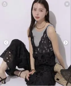 【4/3削除】エンブロイダリーロンパース　サロペット　オールインワン　38