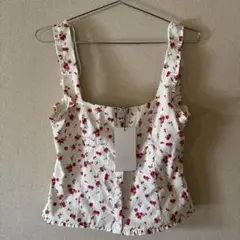 タグ付き新品⭐︎ ZARA フラワープリント ノースリーブ トップス