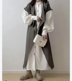 新品タグ付き　linoluce ロングジレコート　M☆しまむら　えださん