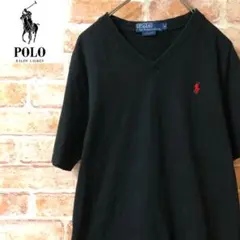 ☆ポロバイラルフローレン☆Vネック☆ワンポイント刺繍ロゴ☆Tシャツ