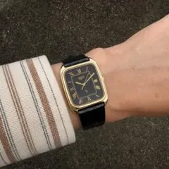 ビンテージ SEIKO 5931-5280 黒文字盤 タンク 1980年代 - メルカリ