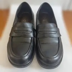 ほぼ⭐︎新品　学生向け　ブラックローファー ゆったり23.5㎝