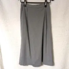 【美品】UNIQLOイージータックスカンツM スカート風パンツワイド グレー