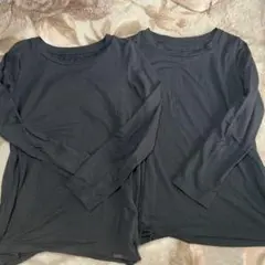 ヒートテック黒長袖シャツ 2枚セット　120 130サイズ