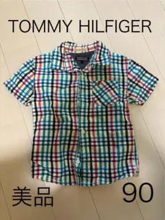 美品 TOMMY HILFIGER チェックシャツ 90