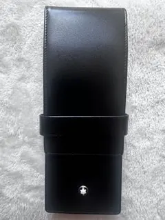MONTBLANC 黒 レザー ペンケース 3本入り 14313 - メルカリ