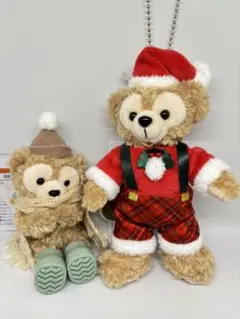 ダッフィー ぬいぐるみバッジ チャーム ダンシング・スノーフレークス 2点セット