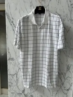Polo Golf 半袖シャツ ホワイトチェックL