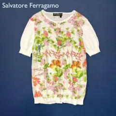 Salvatore Ferragamo カーディガン 半袖　アンサンブルSサイズ Salvatore Ferragamo カーディガン 半袖 アンサンブルSサイズ