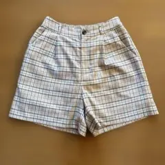 Honeys ハニーズ チェック ショートパンツ ベージュ系 Mサイズのサムネイル