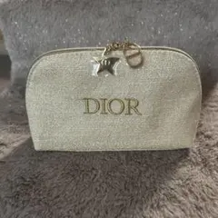 Dior ノベルティ　2024 ホリデー限定 ポーチ ゴールド