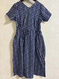 UNIQLO PAUL & JOE ネイビー花柄半袖ワンピース