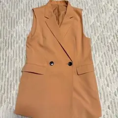GU ジーユー オーバーサイズテーラードベスト オレンジ Sサイズ