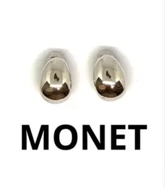 MONET モネ イヤリング シルバー オーバル レディース 豆型 シンプル