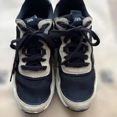 ZARA 黒/ベージュ スニーカー
