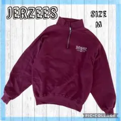 JERZEES ハーフジップスウェット　トレーナー　企業ロゴ　裏起毛　M