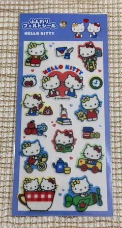 ふんわり　フェルトシール　キティ
