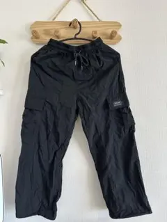 ブラックカーゴパンツ ウエストゴム付き140